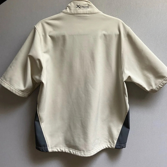 Whiteridge Xtreme Series Cream Fleece Golf Short Sleeve full zip jacket Sz S - Picture 2 of 15